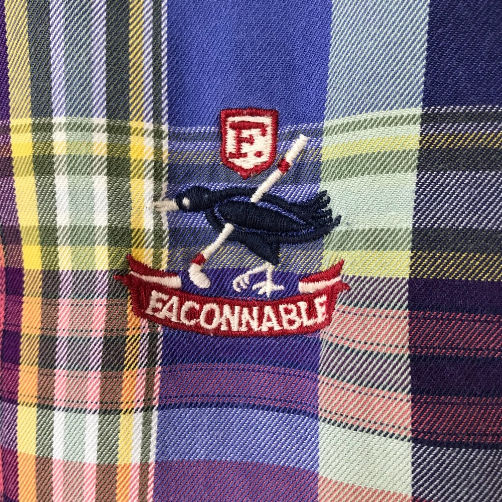 Faconnable Button Down Long Sleeve Plaid Shirt - Picture 3 of 5